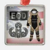 EOD Bomb Suit Metalen Ornament (Voorkant)