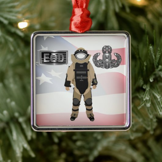 EOD Bomb Suit Metalen Ornament (Boom)