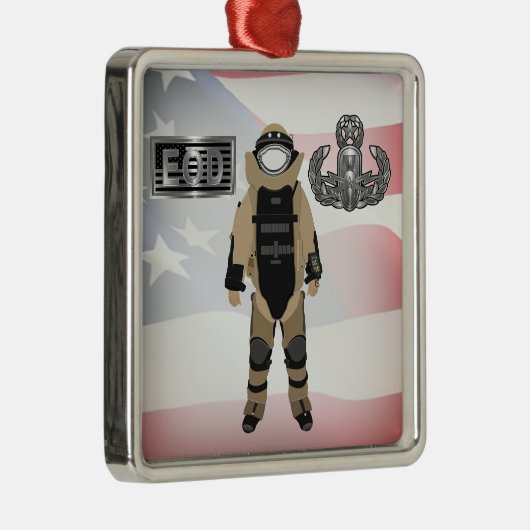 EOD Bomb Suit Metalen Ornament (Rechts)