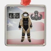 EOD Bomb Suit Metalen Ornament (Voorkant)