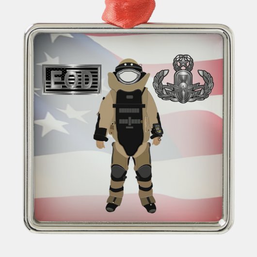 EOD Bomb Suit Metalen Ornament (Voorkant)