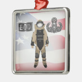 EOD Bomb Suit Metalen Ornament (Links)