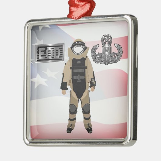 EOD Bomb Suit Metalen Ornament (Links)