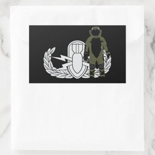 EOD Bomb Suit Rechthoekige Sticker (Tas)