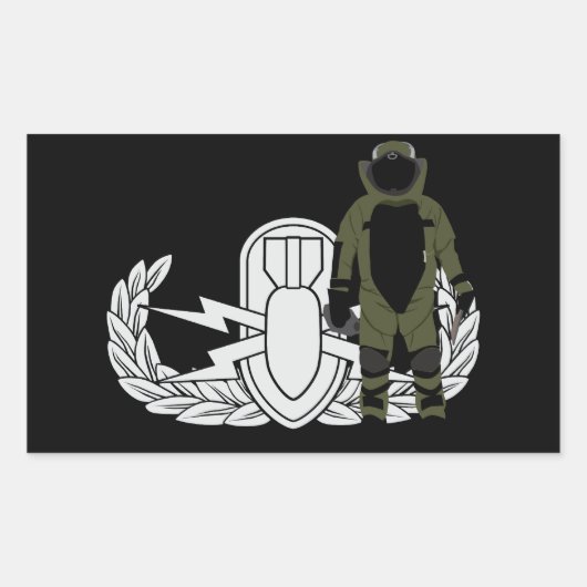 EOD Bomb Suit Rechthoekige Sticker (Voorkant)