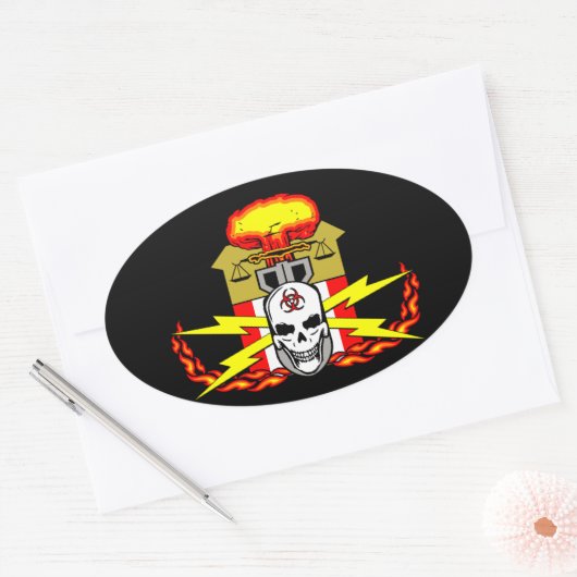 EOD, Bomtechnicus Decal Ovale Sticker (Envelop)