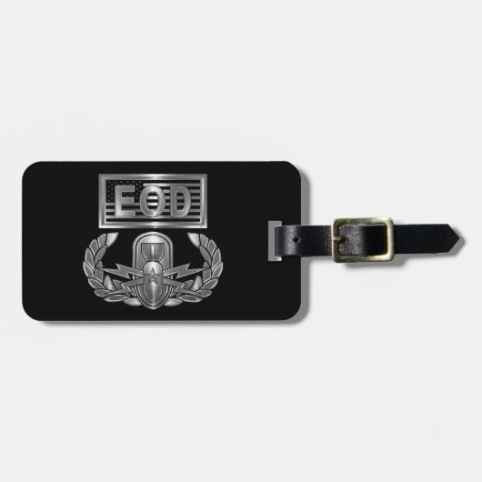 EOD Explosive Ordnance Disposal Bagagelabel (Voorkant horizontaal)