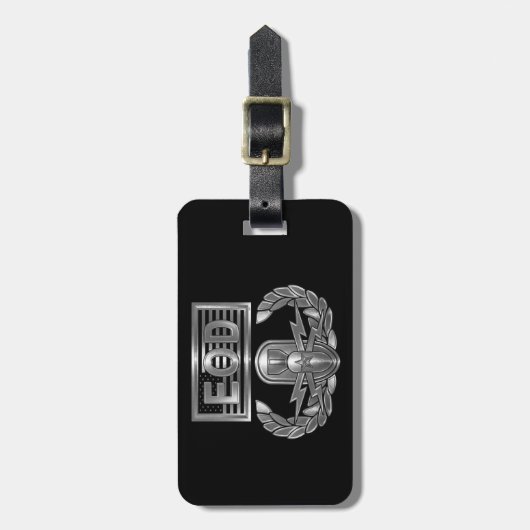 EOD Explosive Ordnance Disposal Bagagelabel (Voorkant verticaal)