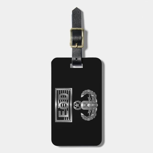 EOD Explosive Ordnance Disposal Bagagelabel (Voorkant verticaal)