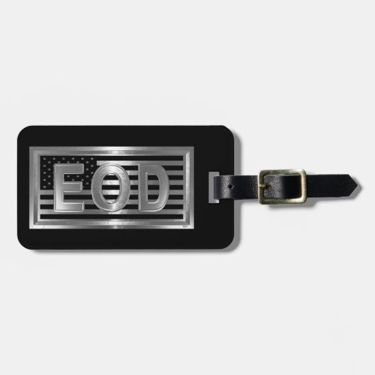 EOD Explosive Ordnance Disposal Bagagelabel (Voorkant horizontaal)