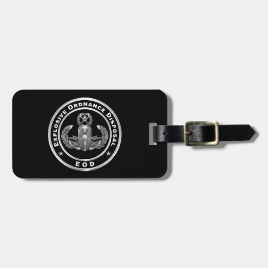 EOD Explosive Ordnance Disposal Bagagelabel (Voorkant horizontaal)