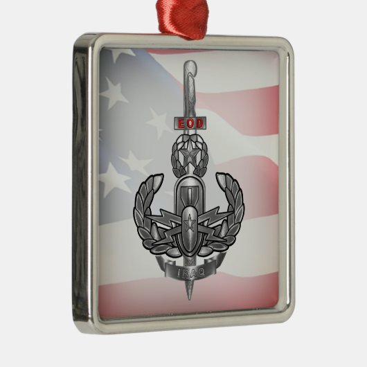 EOD Irak Veteran Metalen Ornament (Rechts)