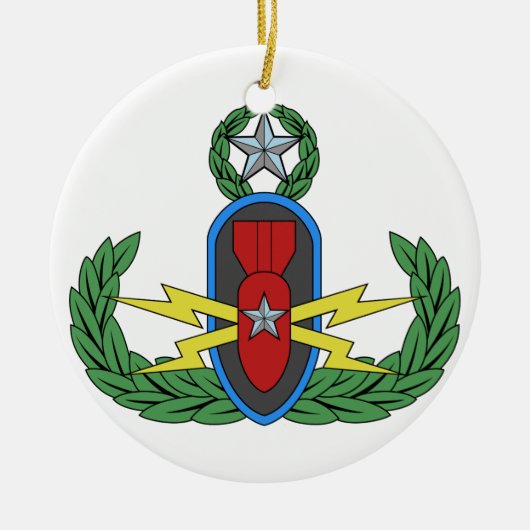 EOD-kerstversiering Keramisch Ornament (Voorkant)