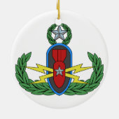 EOD-kerstversiering Keramisch Ornament (Achterkant)