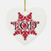 EOD-krab/sneeuwvlok Keramisch Ornament (Achterkant)