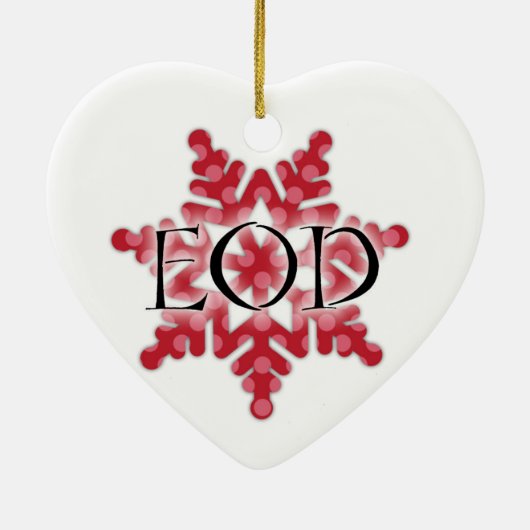 EOD-krab/sneeuwvlok Keramisch Ornament (Achterkant)