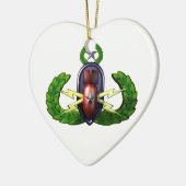 EOD-krab/sneeuwvlok Keramisch Ornament (Links)