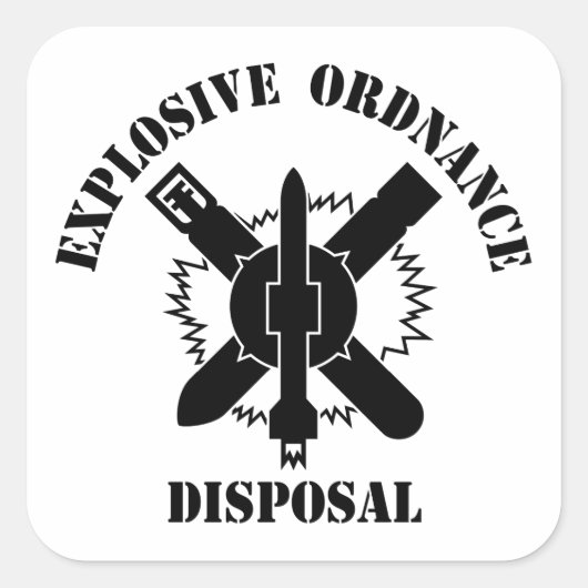 EOD LOGO VIERKANTE STICKER (Voorkant)
