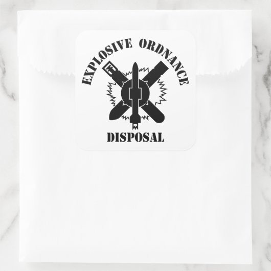 EOD LOGO VIERKANTE STICKER (Tas)