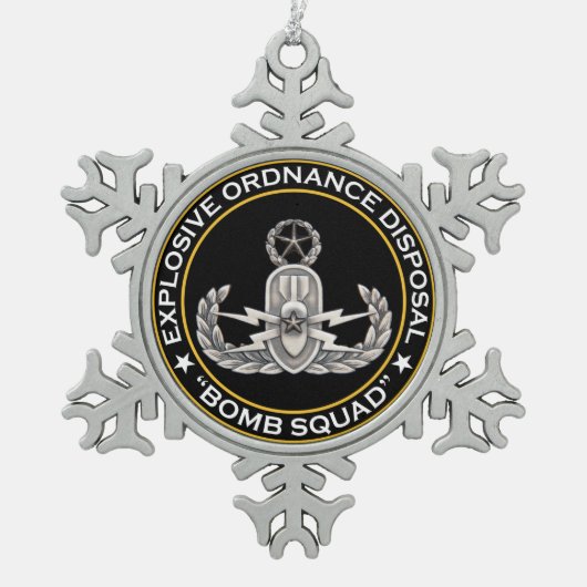 EOD Master Bomb Squad Tin Sneeuwvlok Ornament (Voorkant)