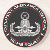 EOD Master "Bomb Squad" Zandsteen Onderzetter (Voorkant)