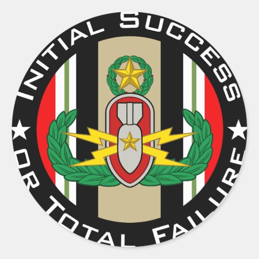 EOD Master in kleur OIF ISoTF Ronde Sticker (Voorkant)