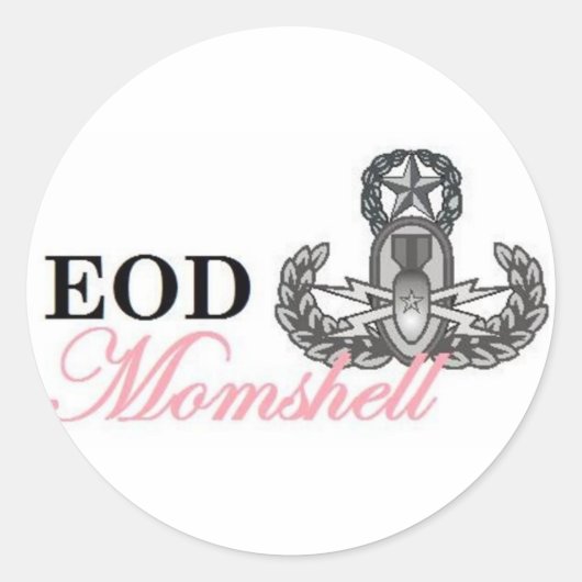 EOD Master Momshell Ronde Sticker (Voorkant)