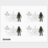 EOD Memorial Bomb Suit Rechthoekige Sticker (Vel)