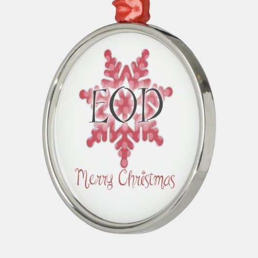 EOD Merry Kerstry Metalen Ornament (Links)