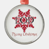 EOD Merry Kerstry Metalen Ornament (Voorkant)