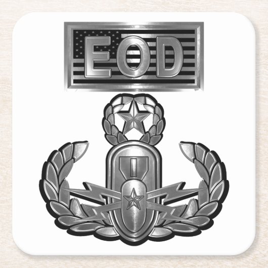 EOD Onschadelijk maken van explosieven Kartonnen Onderzetters (Voorkant)