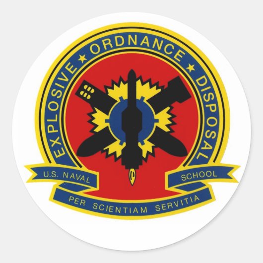 EOD School Ronde Sticker (Voorkant)