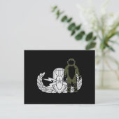 EOD Senior Bomb Suit Briefkaart (Staand voorkant)