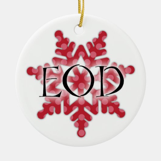 EOD Sneeuwvlok Ornament (Voorkant)