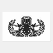 EOD stencil Rechthoekige Sticker (Voorkant)