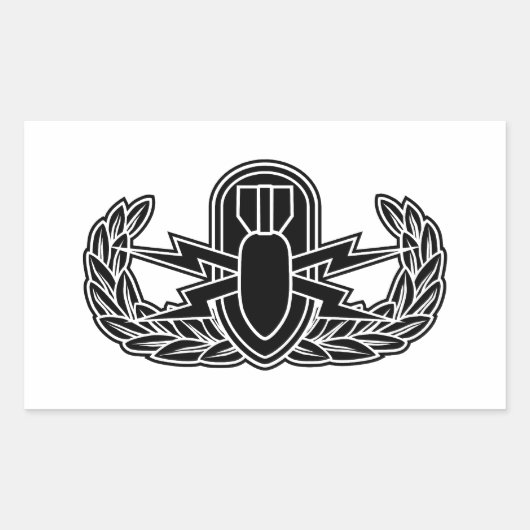 EOD stencil Rechthoekige Sticker (Voorkant)