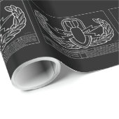 EOD Technical Drawing white Cadeaupapier (Rol Hoek)