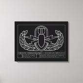 EOD Technical Drawing white Canvas Afdruk (Voorkant)