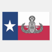 EOD TX RECHTHOEKIGE STICKER (Voorkant)