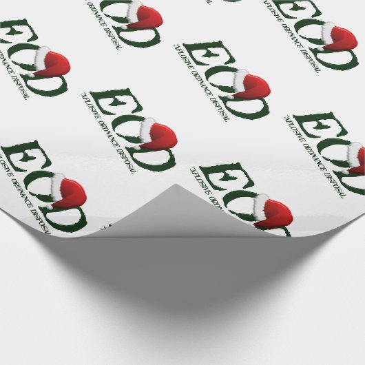EOD Wrapping Paper met Santa hat Cadeaupapier (Hoek)