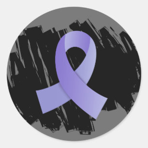 Eofageale kanker Periwinkle lint met kribbel Ronde Sticker