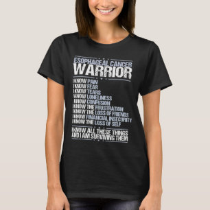 Eofageale kankerwaarschuwing Pijn Periwinkle Ribbo T-shirt