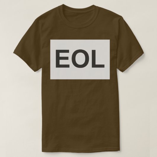 EOL Einde levenscyclus 1 T-shirt (Design voorkant)