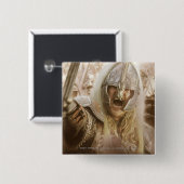 Eomer met helm vierkante button 5,1 cm (Voorkant /achterkant)
