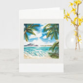 "Eon Isle: Morning Shore" Kaart met envelop (Gele Bloem)