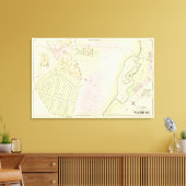 Eonard's Pond Atlas Map Canvas Afdruk (Insitu (Woonkamer))