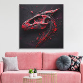 Eons in Crimson Charcoal - Het genie van de AI Canvas Afdruk (Insitu (Woonkamer))