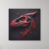 Eons in Crimson Charcoal - Het genie van de AI Canvas Afdruk (Voorkant)