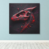 Eons in Crimson Charcoal - Het genie van de AI Canvas Afdruk (Insitu (Houten vloer))