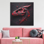 Eons in Crimson Charcoal - Het genie van de AI Canvas Afdruk (Insitu (Woonkamer))